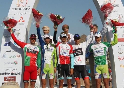 The leading players from a tough week in Oman celebrate on the podium