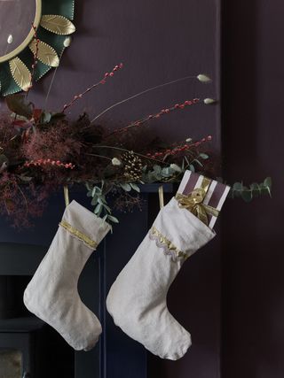 Handmade Christmas stockings by Annie Sloan