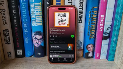 Spotify on iPhone 17 Pro Max &ndash; running the audiobooks feature