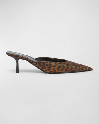 Barbara Leopard Mule Pumps