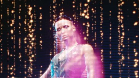 A holographic model from Cyberpunk 2077.