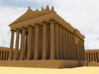 The temples in Palmyra date back around 2,000 years and featured several massive, finely decorated columns.