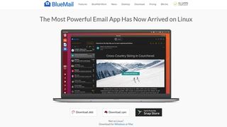 BlueMail's Linux email app homepage