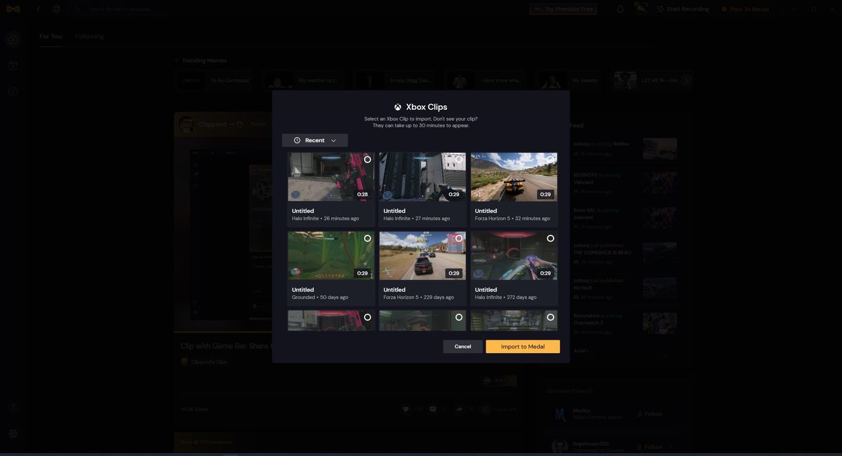 Screenshot of Medal.tv's mobile, desktop, and web apps.