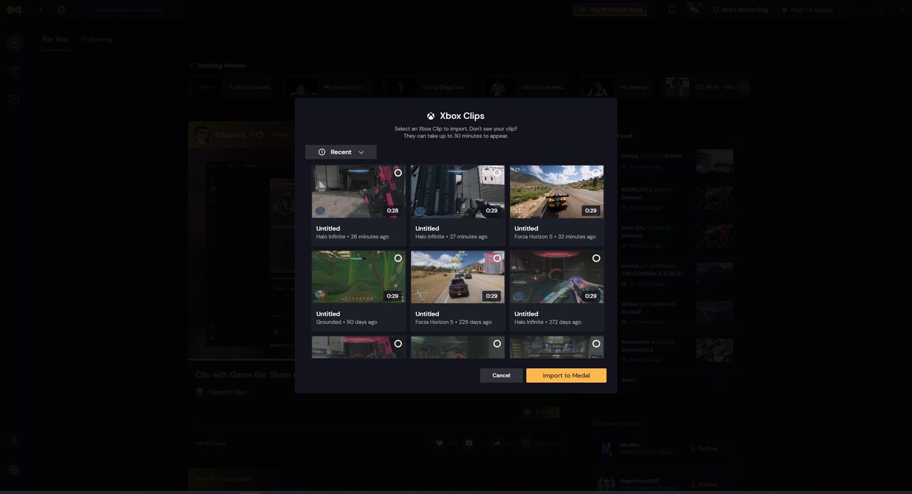 Screenshot of Medal.tv's mobile, desktop, and web apps.