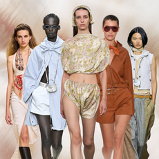 silk scarves runway imagery