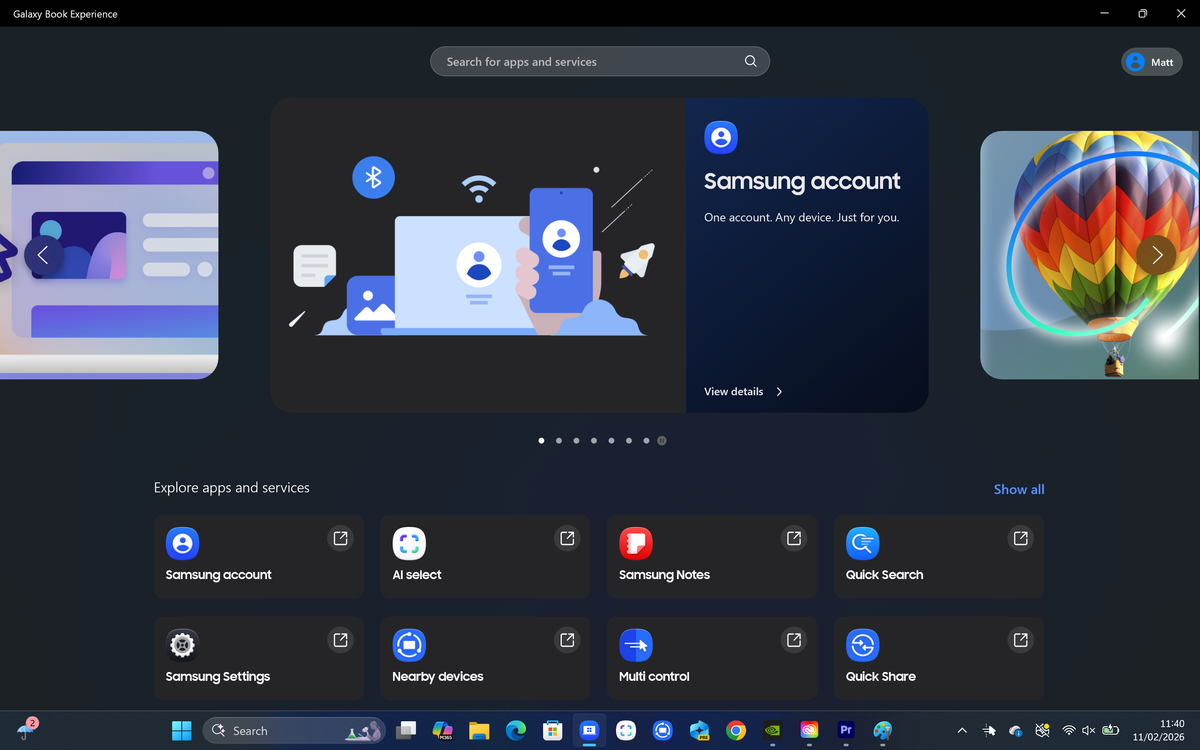 Samsung apps in Windows 11