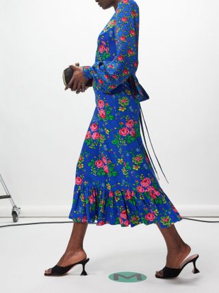 The Villanelle floral-print cotton midi dress