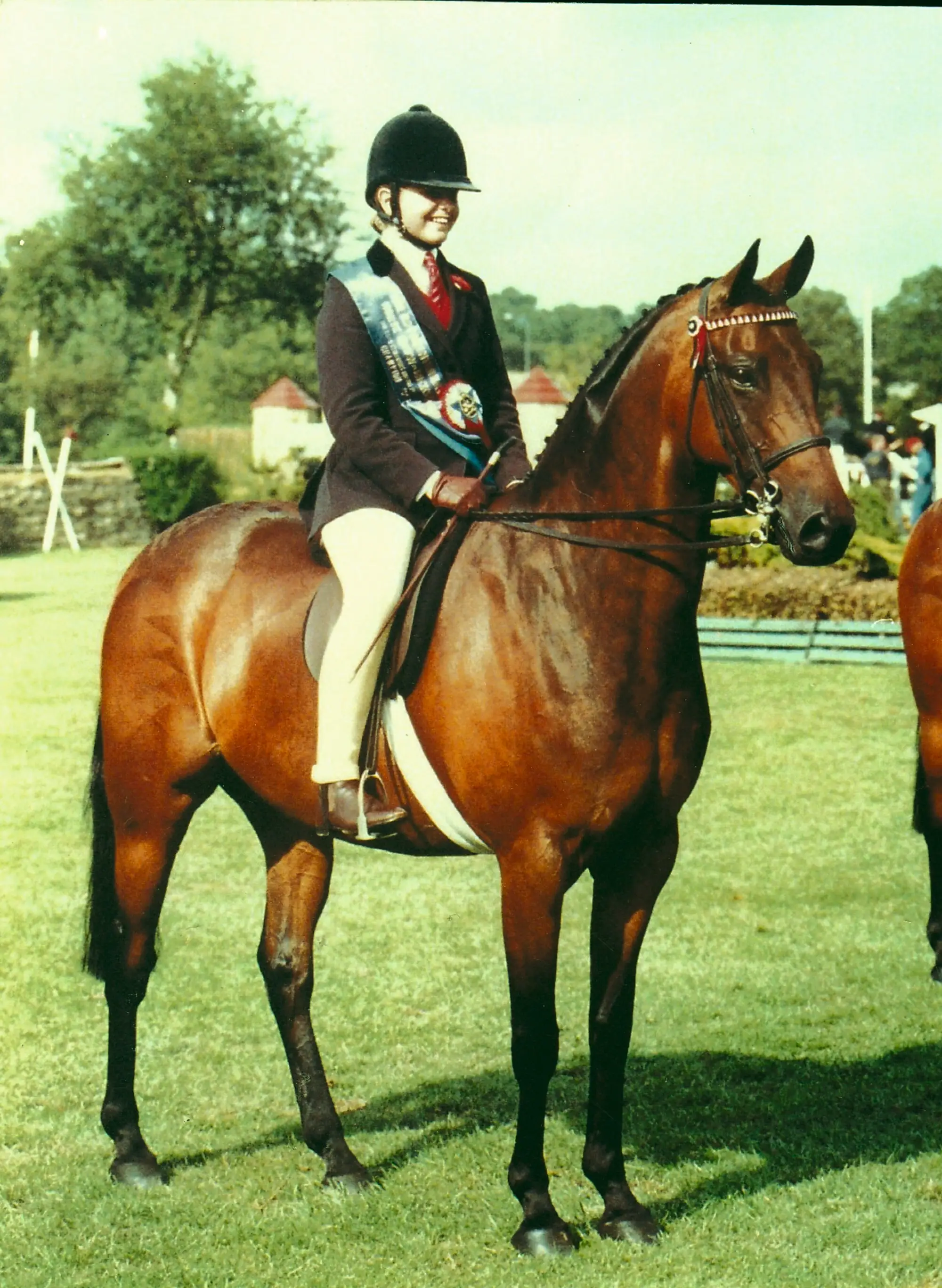 Royal Bronze ridden by Anna Evans at Royal International Horse Show in 1993