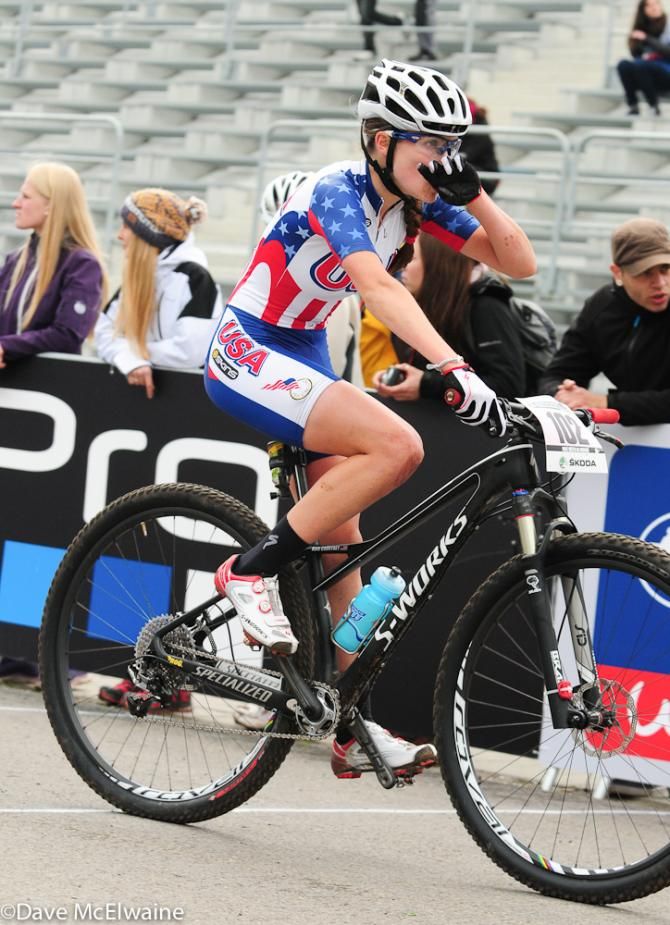 Kate Courtney (USA) finishing fifth