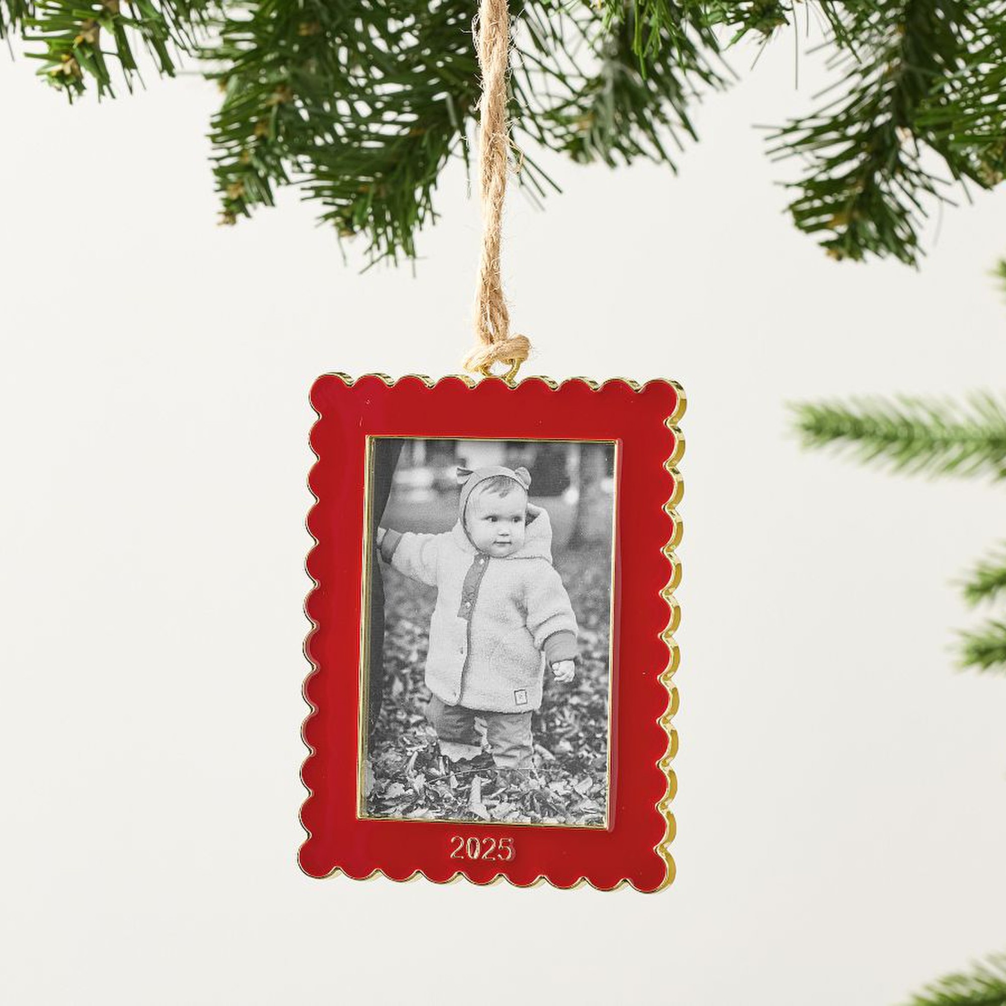 Pottery Barn Dated Enamel Frame Bauble 2025