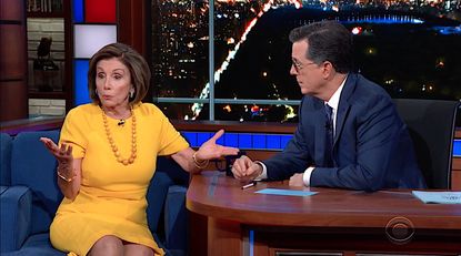 Stephen Colbert interviews Nancy Pelosi