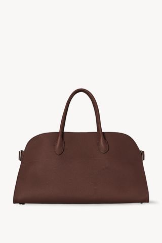 brown leather tote bag by The Row