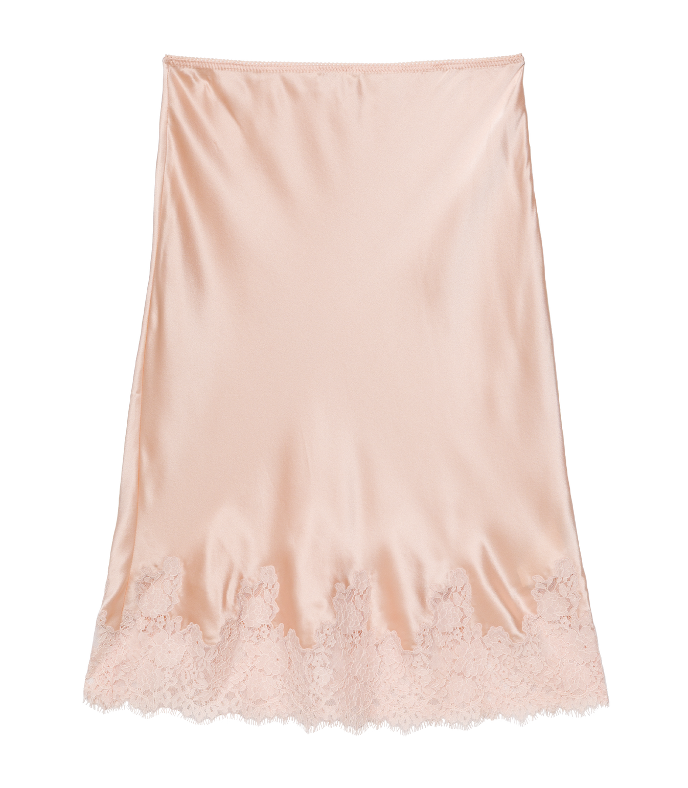 doen pink lace satin skirt