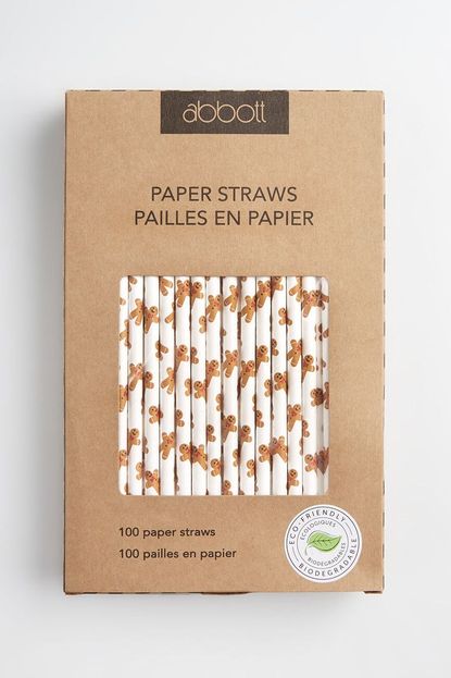 ModCloth Season's Sippings Gingerbread Paper Straws