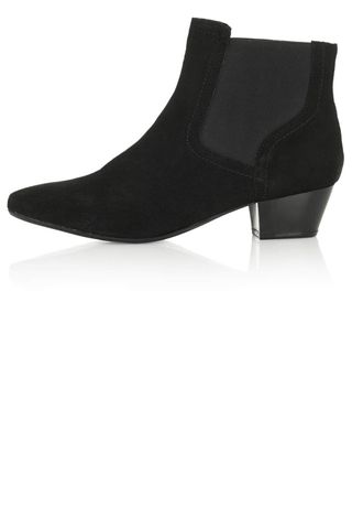 Topshop Black Suede Ankle Boot, £40