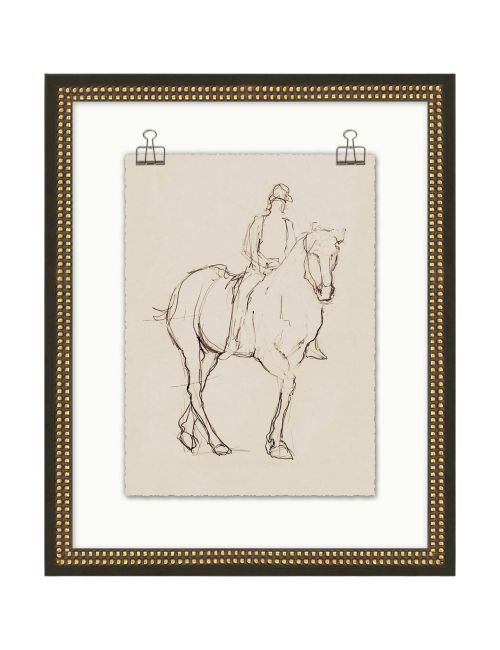 Rider and Horse Framed Print