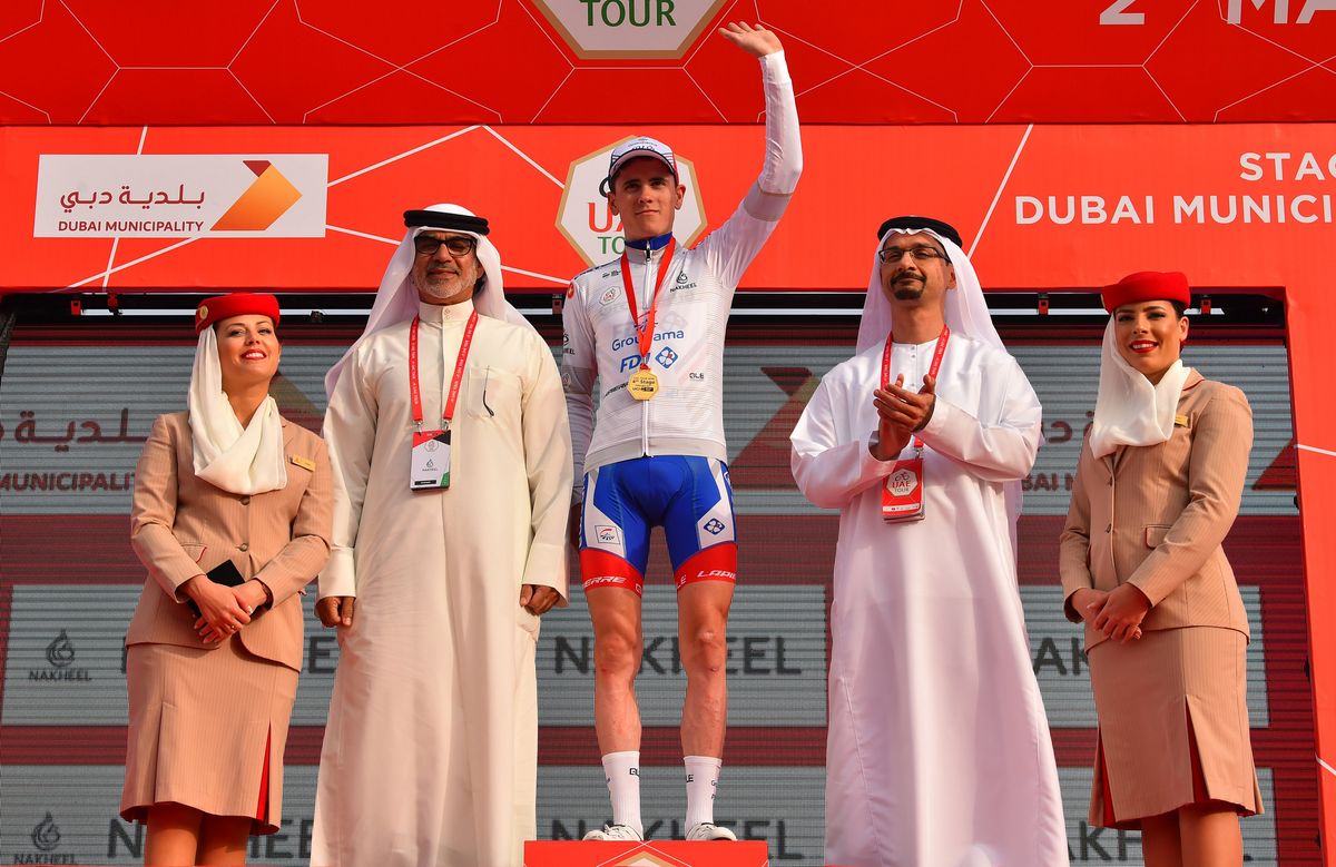David Gaudu is still third overall and best young rider despite a late mechanical