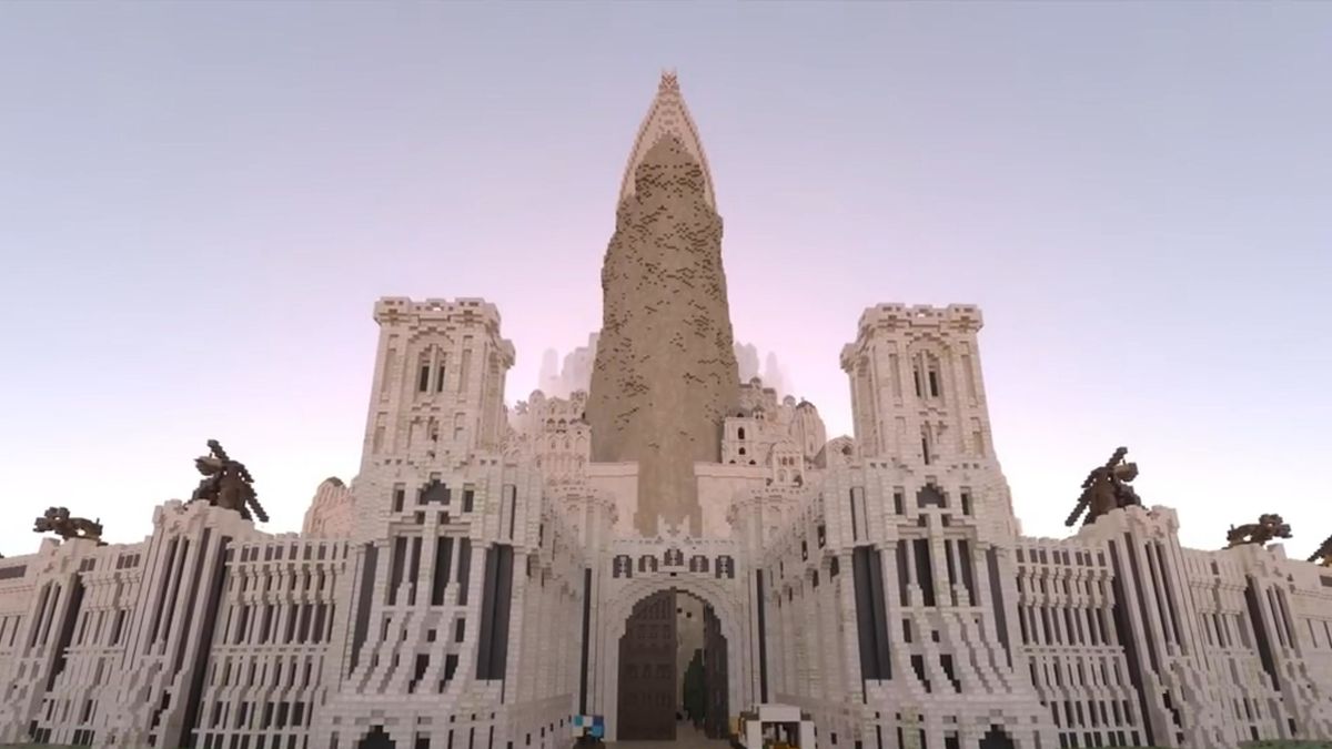 Here is The Lord of the Rings' Minas Tirith in Minecraft with Ray Tracing