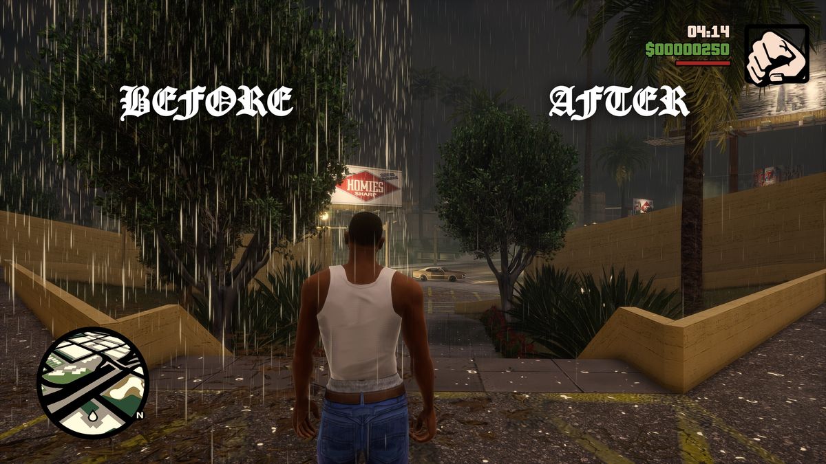 Modders are fixing GTA Trilogy's rain already