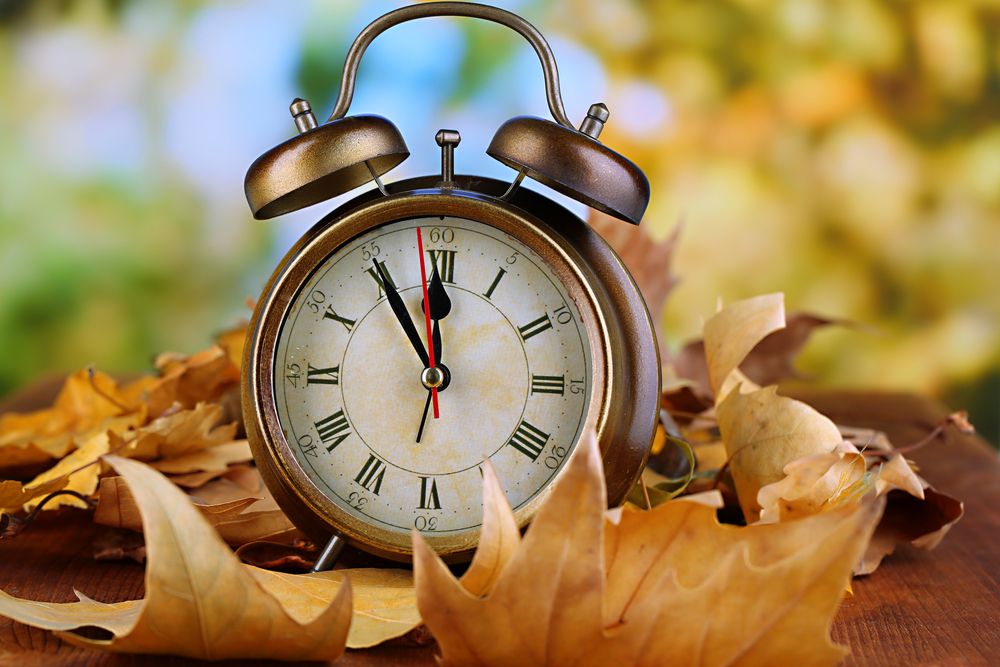 old clock, fall, autum