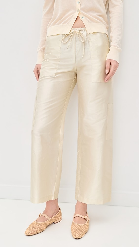 Donni. the Taffeta Drawstring Cargo Pants