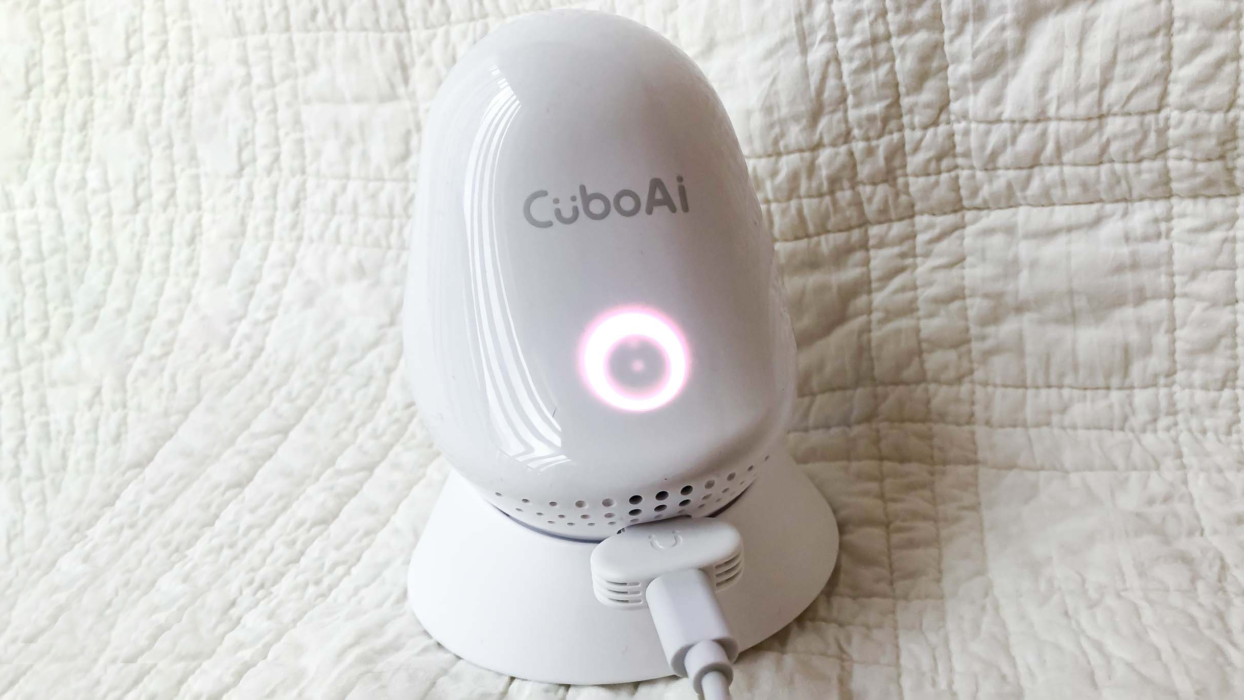 Back view of Cubo Ai Plus smart baby monitor