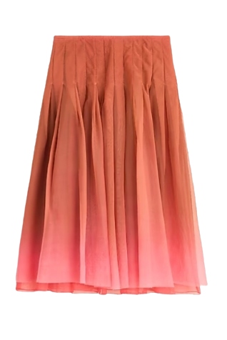 J.Crew, Collection Pleated Circle Skirt in Dip-Dyed Tulle