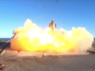 SpaceX's Starship SN8 prototype launched on its first high-altitude test flight from Boca Chica, Texas on Dec. 9, 2020. The prototype exploded upon landing. 