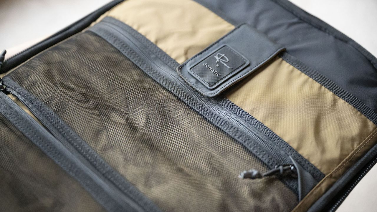 Close up of design touches of the Gomatic McKinnon Camera Pack 35L