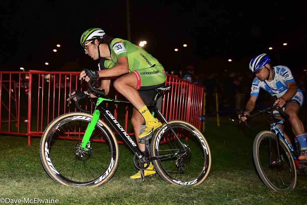 Curtis White (Cannondale) riding to a top twenty finish