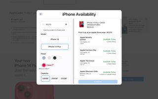 iPhone 14 Plus Apple Store page