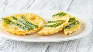 Asparagus and brie tartlets