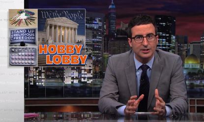 Watch John Oliver cogently pre-criticize the Supreme Court's Hobby Lobby ruling