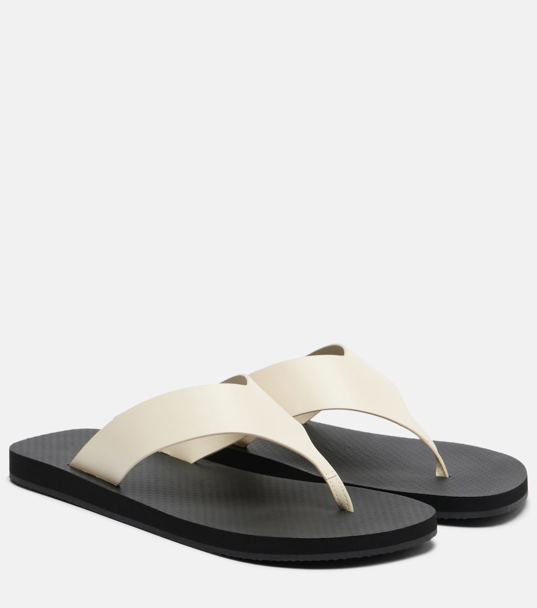Dune Classic Leather Thong Sandals in White - the Row