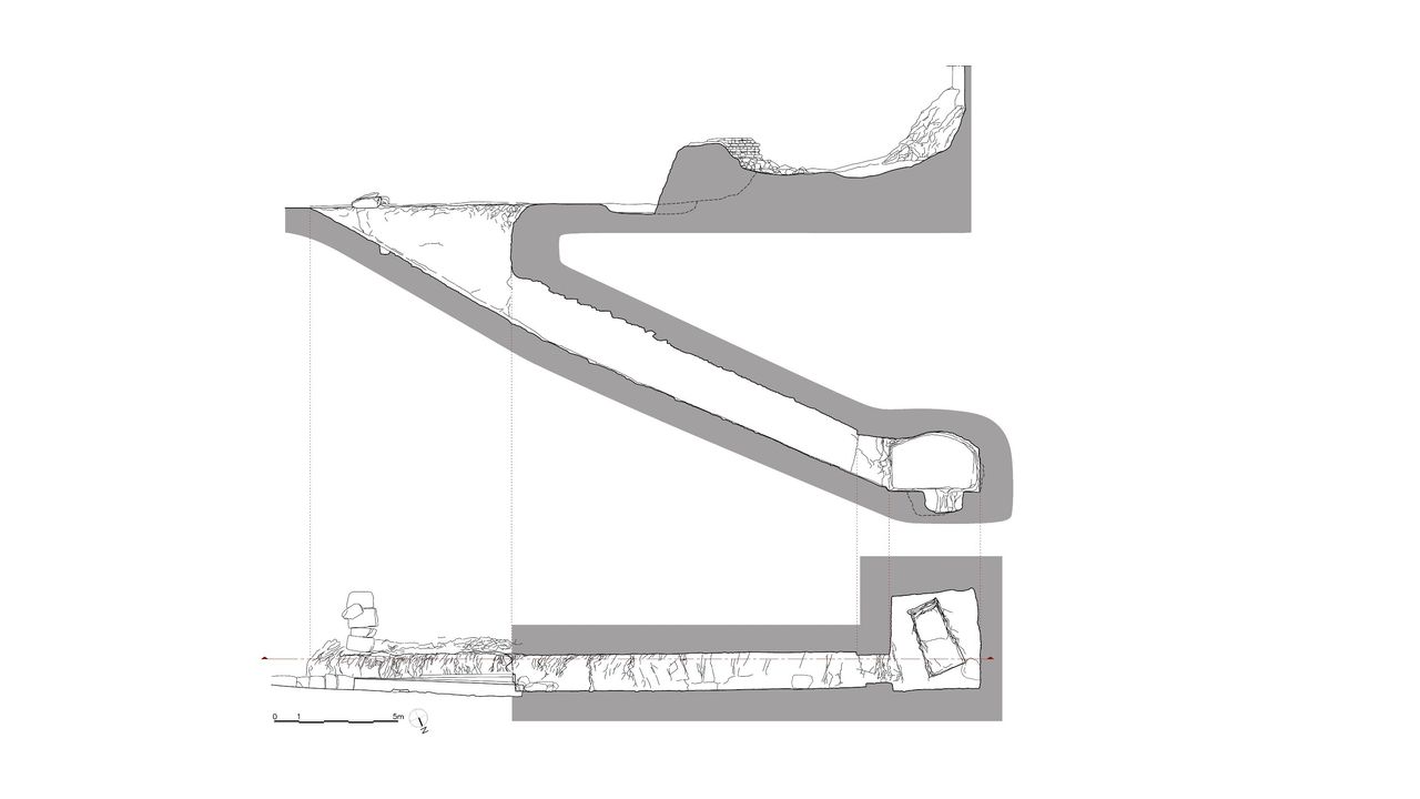 A map of the tomb at the complex.