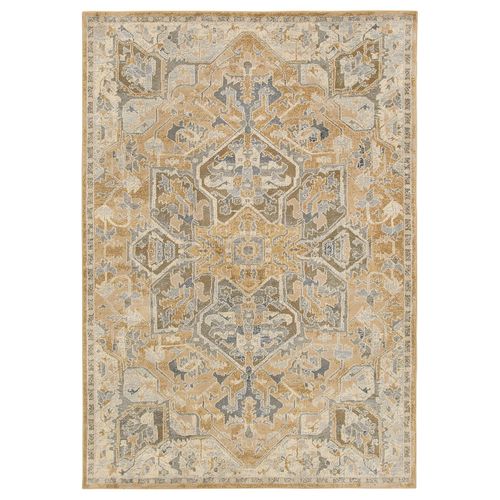 J&Auml;rnv&Auml;g Rug, Low Pile - Ornament Pattern Beige/dark Beige 5 ' 3 "x7 ' 7 "