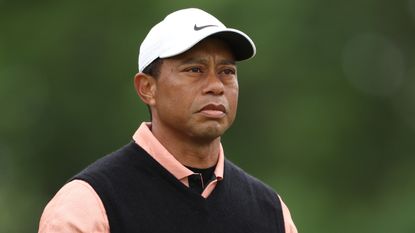 Tiger Woods at the 2022 PGA Championship at Southern Hills