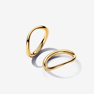 Pandora Essence 14k Gold-Plated Organically Shaped Stacking Ring Gift Set  