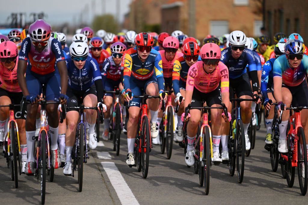 DE PANNE BELGIUM MARCH 21 Elynor Backstedt of The United Kingdom and Team Lidl Trek C competes during the 7th Womens Classic BruggeDe Panne 2024 a 155km one day race from Brugge to De Panne on March 21 2024 in De Panne Belgium Photo by Luc ClaessenGetty Images