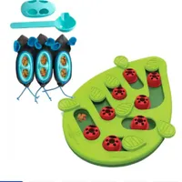 Bundle: Nina Ottosson Petstages Buggin' Out Puzzle &amp; Play Toy + Doc &amp; Phoebe's Cat Co. Indoor Hunting Cat Feeder Kit