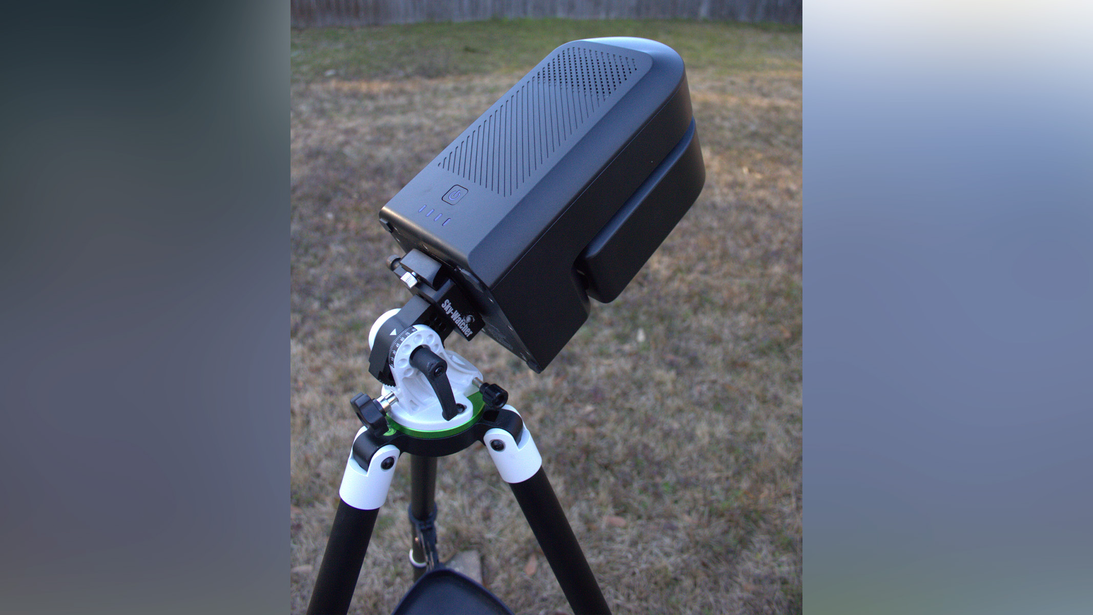 ZWO Seestar S50 in a garden