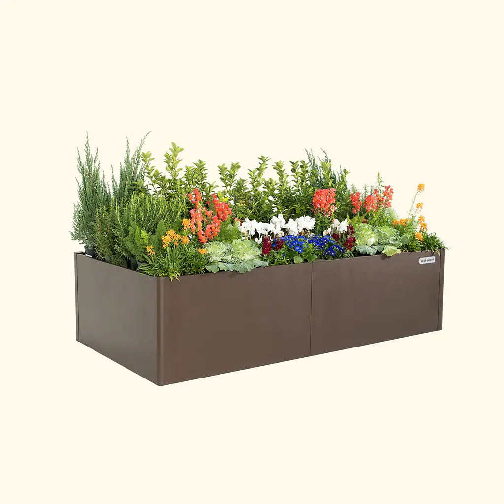 17" Tall Modern 42" X 83" Metal Raised Garden Bed