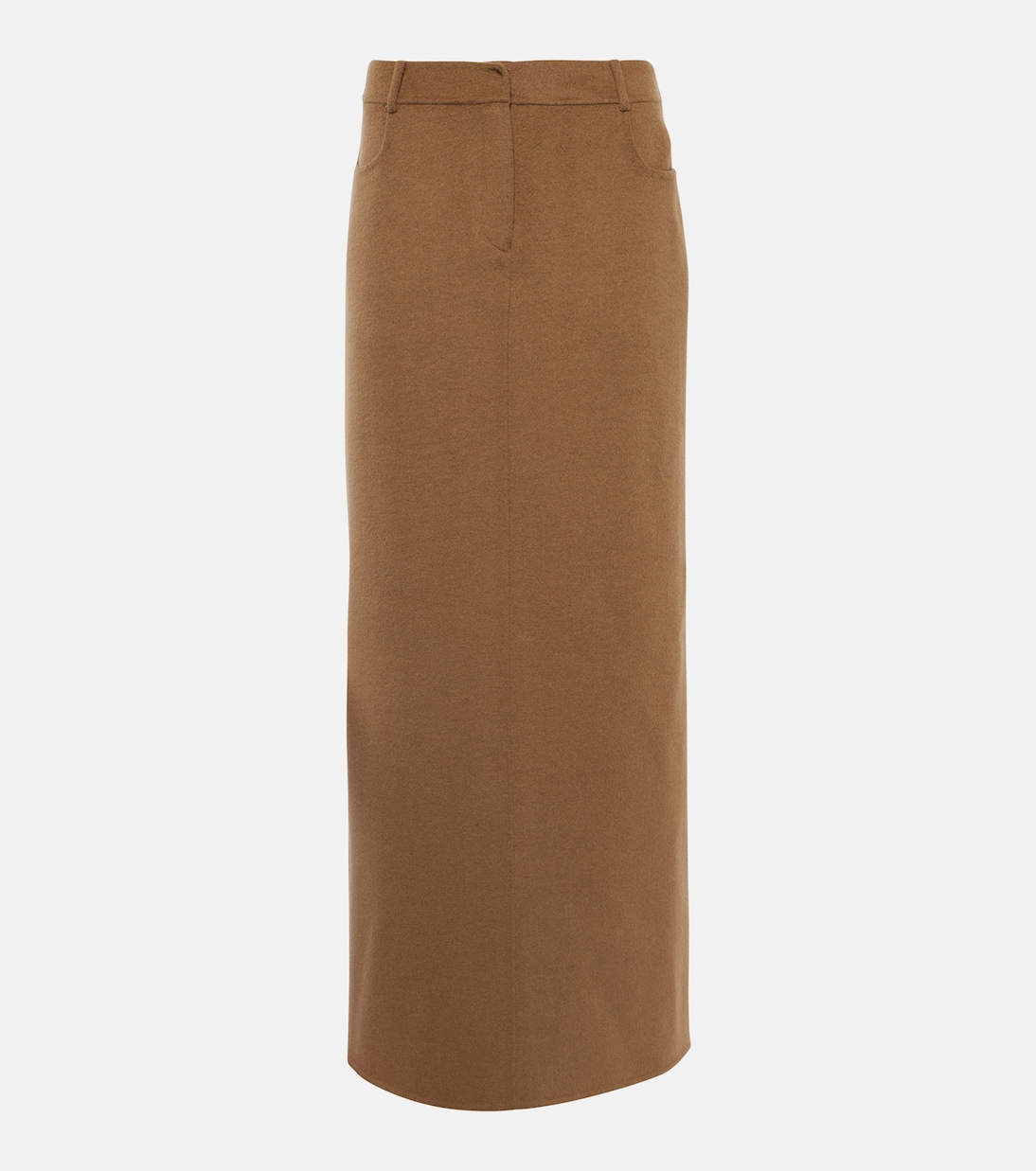 Malvo Wool-Blend Maxi Skirt in Brown - the Frankie Shop
