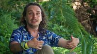 Danny Kilby wearing a blue button down shirt in a confessional in Survivor 51 episode 1.