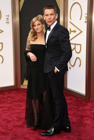 Ethan Hawke With His Wife Ryan At The Oscars 2014