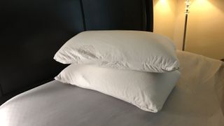 Two Brooklyn Bedding Talalay Latex Pillow on top of each other