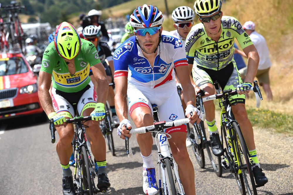 Thibaut Pinot, Peter Sagan and Michael Rogers.