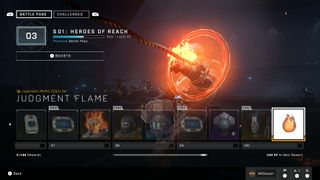 Halo Infinite multiplayer season 1 battle pass level 100 judgement flame mythic effect set cosmetic item