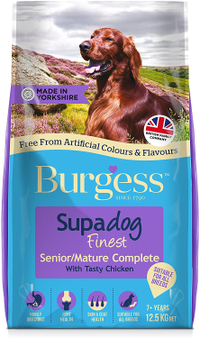 Burgess Mature Dog Food Rich in British Chicken | RRP: £13.51 | Now: £10.77 | Save: £3.44 (25%) at Amazon.co.uk
